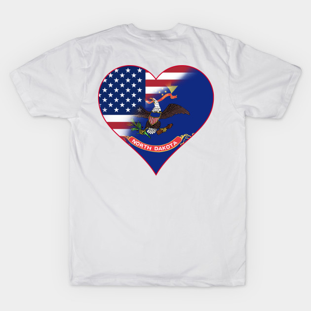 North Dakota and American Flag Fusion Design by Gsallicat